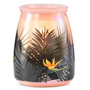 Scentsy Birds of Paradise Warmer Iridescent Pink Tropical 6.5" NIB